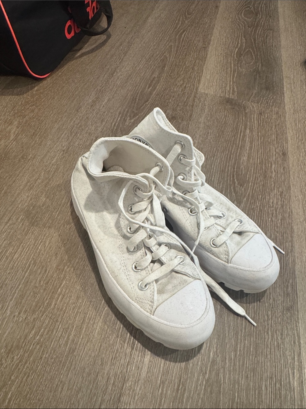 Converse White High-Top Canvas Sneakers